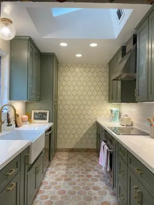Sage green kitchen remodel in the Inland Empire